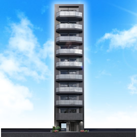 ラフィスタ板橋区役所前外観パース